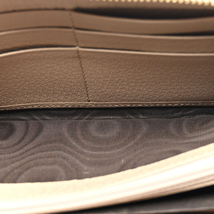 Gucci GG Supreme Monogram Textured Dollar Calfskin Web Ophidia Zip Around Wallet Beige Mystic White Oatmeal 5 of 8