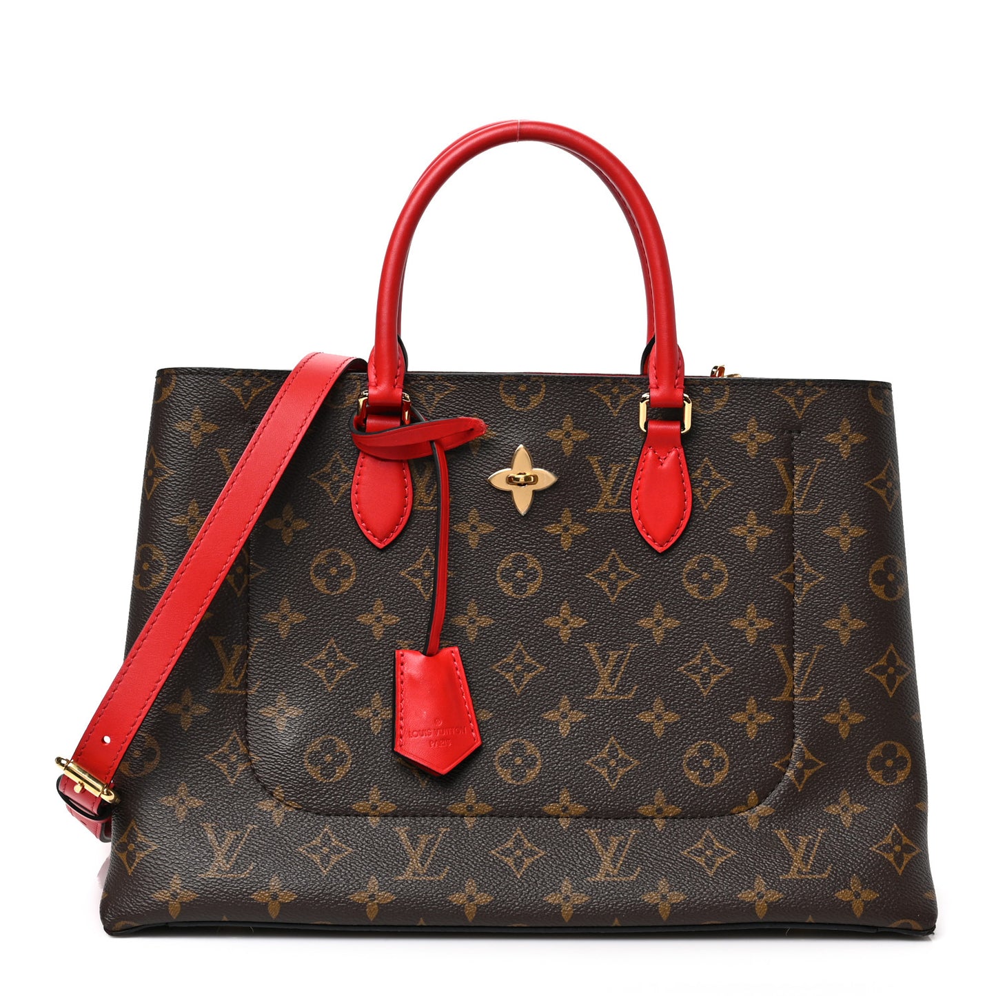 Monogram Flower Tote Coquelicot