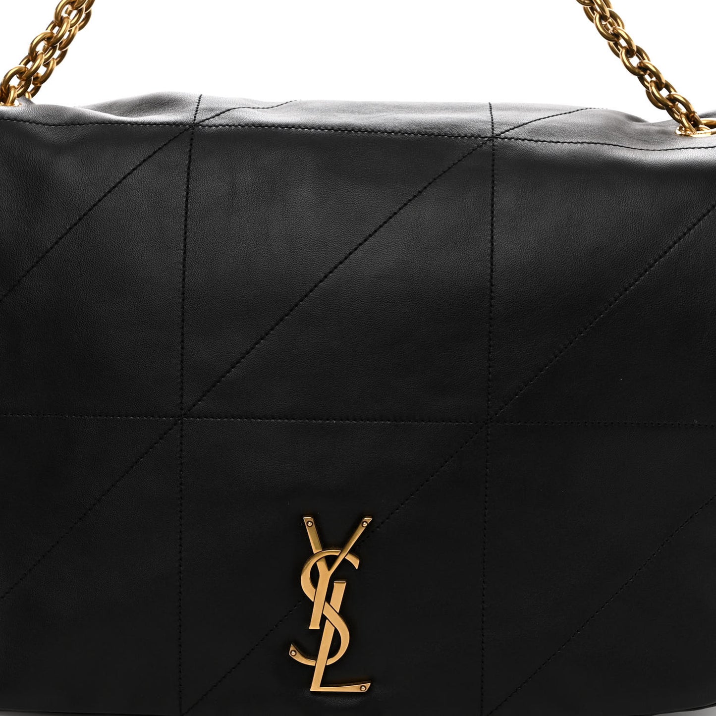 Lambskin Matelasse Monogram Large Jamie 4.3 Black