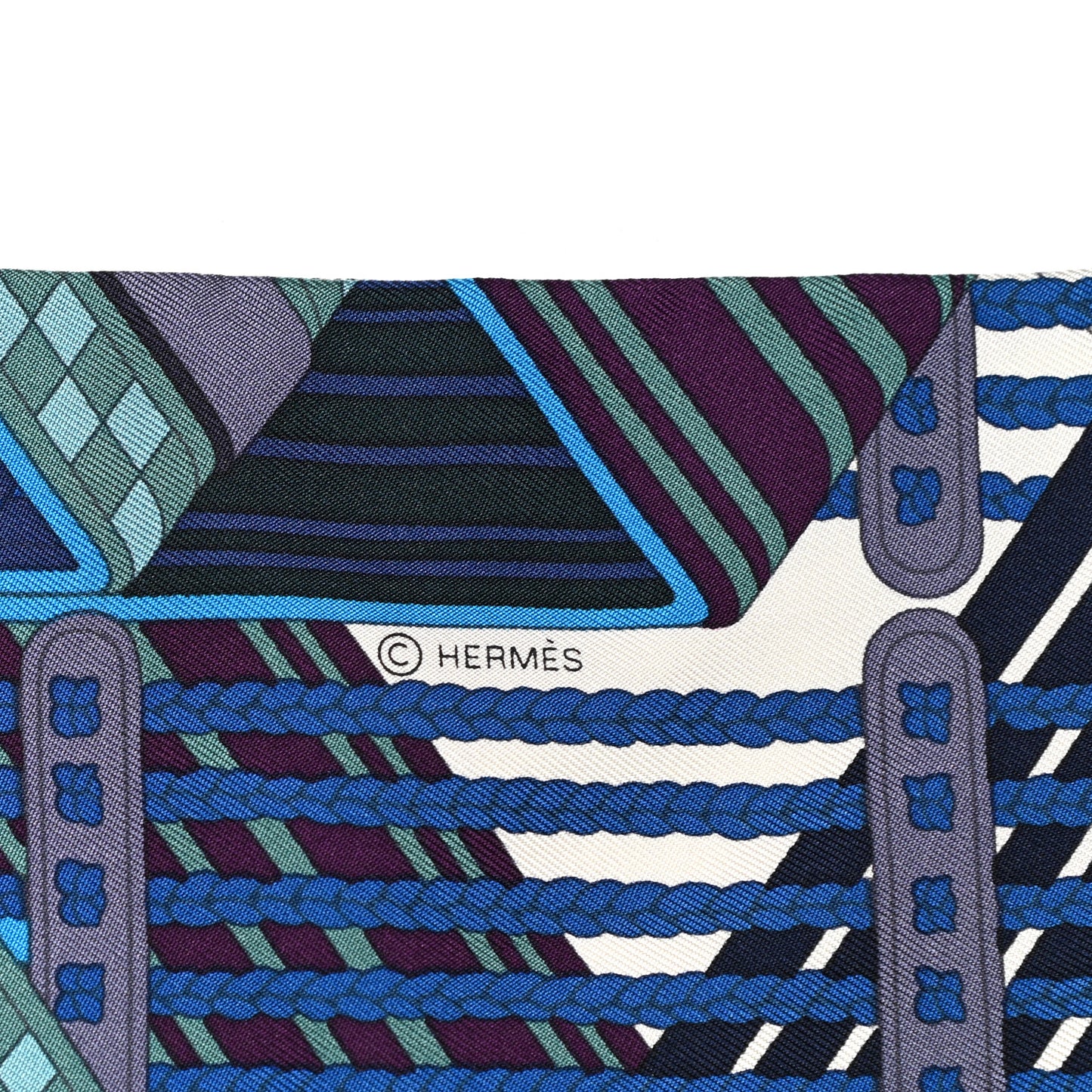 Silk Twill-Up Maxi Twilly Bleu