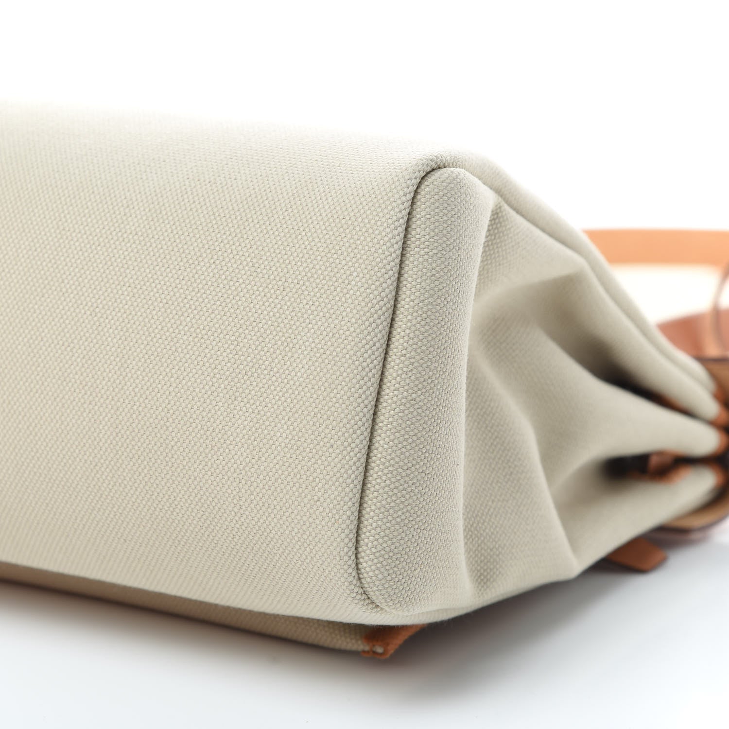 Hermes Military Toile Vache Hunter Herbag Zip Retourne 31 PM Beton Naturel 11 of 12