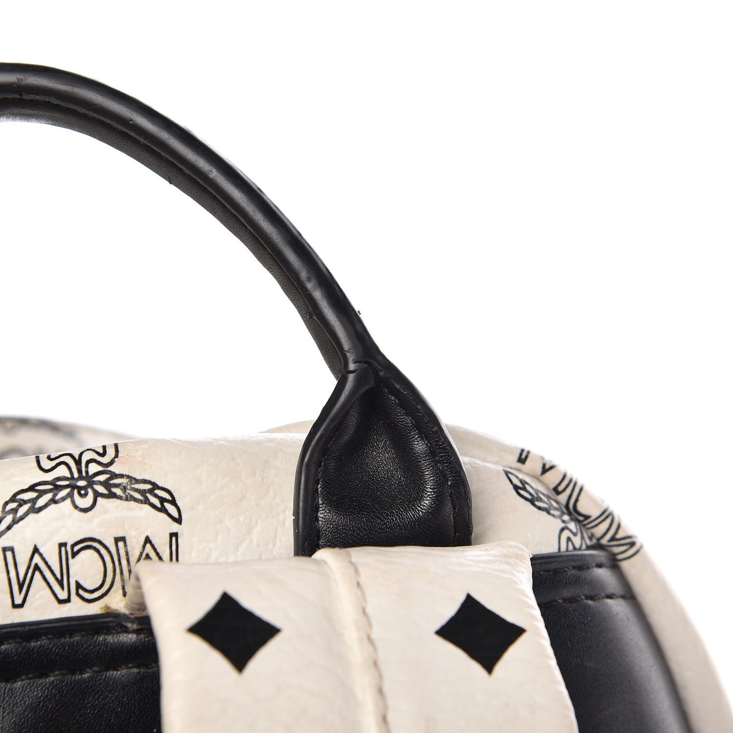 Visetos Studded Medium Stark Backpack White