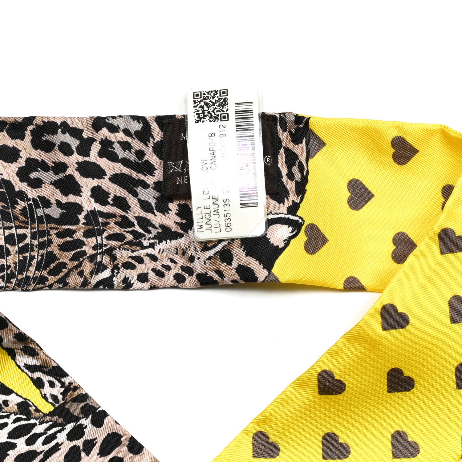 Hermes Silk Jungle Love Love Twilly Jaune Vif Canard 2 of 3