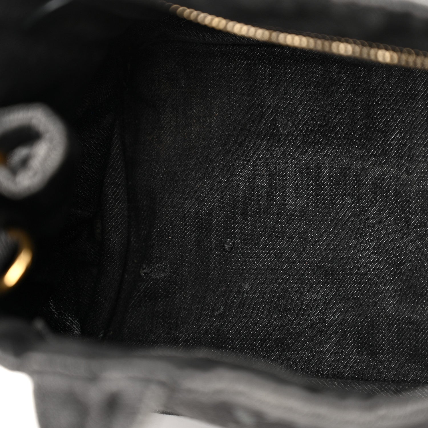 Prada Denim Small Logo Tote Black 10 of 22