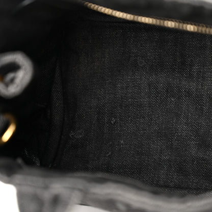 Prada Denim Small Logo Tote Black 10 of 22