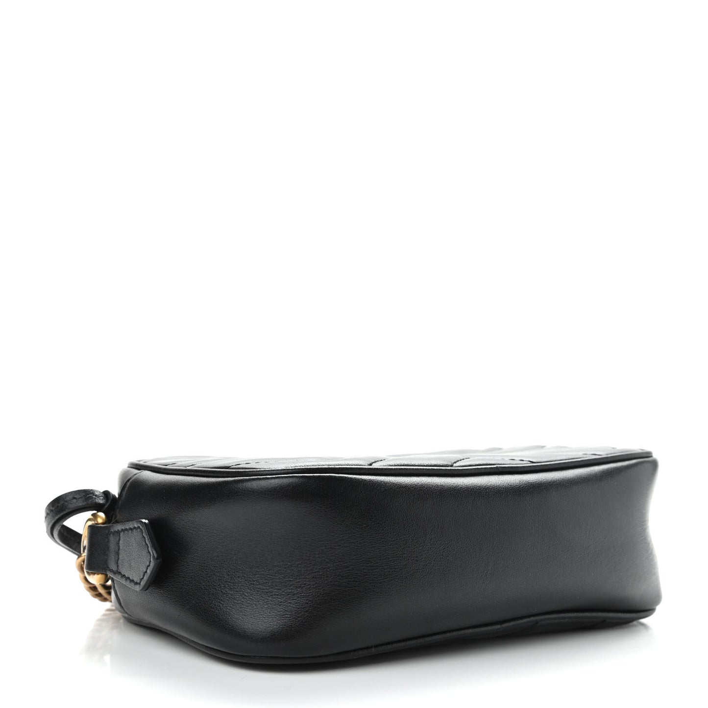 Calfskin Matelasse Mini GG Marmont Chain Shoulder Bag Black