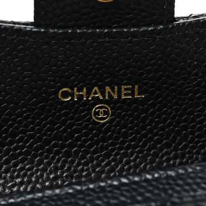 Chanel Caviar Quilted Flap Card Holder Wallet Black 6 of 10