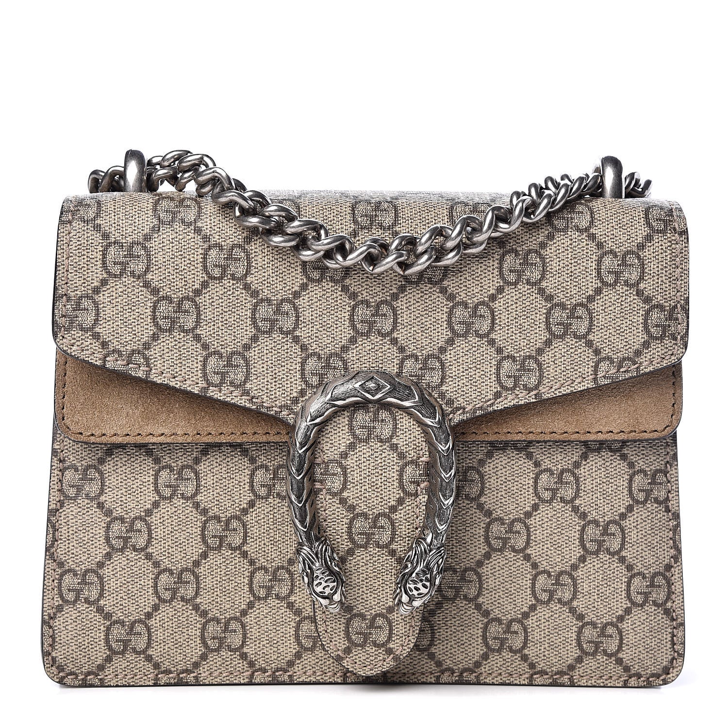 Gucci GG Supreme Monogram Mini Dionysus Shoulder Bag Taupe 1 of 10