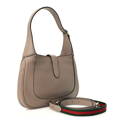 Gucci Grained Calfskin Web Medium Jackie 1961 Hobo Taupe 3 of 10