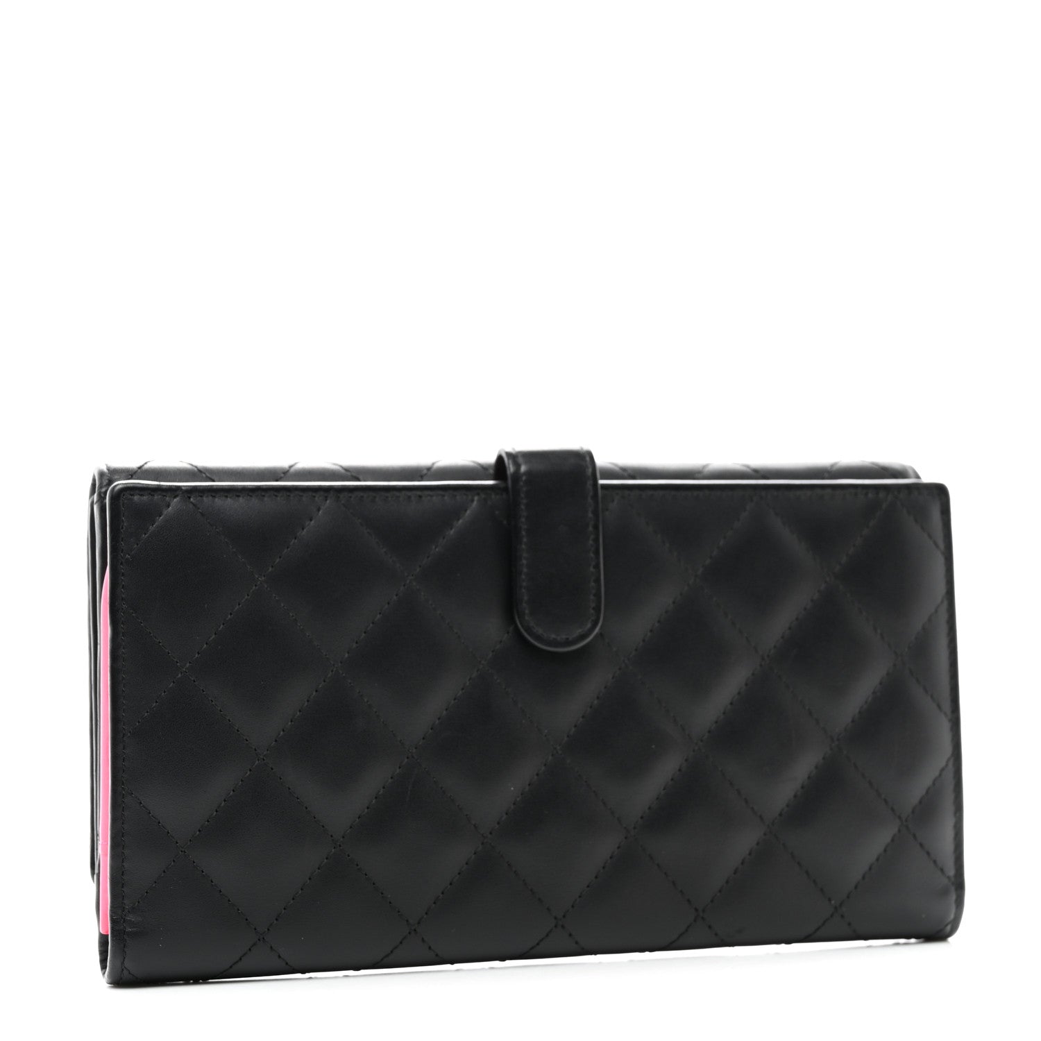 Chanel Calfskin Quilted Cambon Tri-Fold Wallet Black 3 of 9
