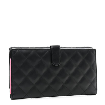 Chanel Calfskin Quilted Cambon Tri-Fold Wallet Black 3 of 9