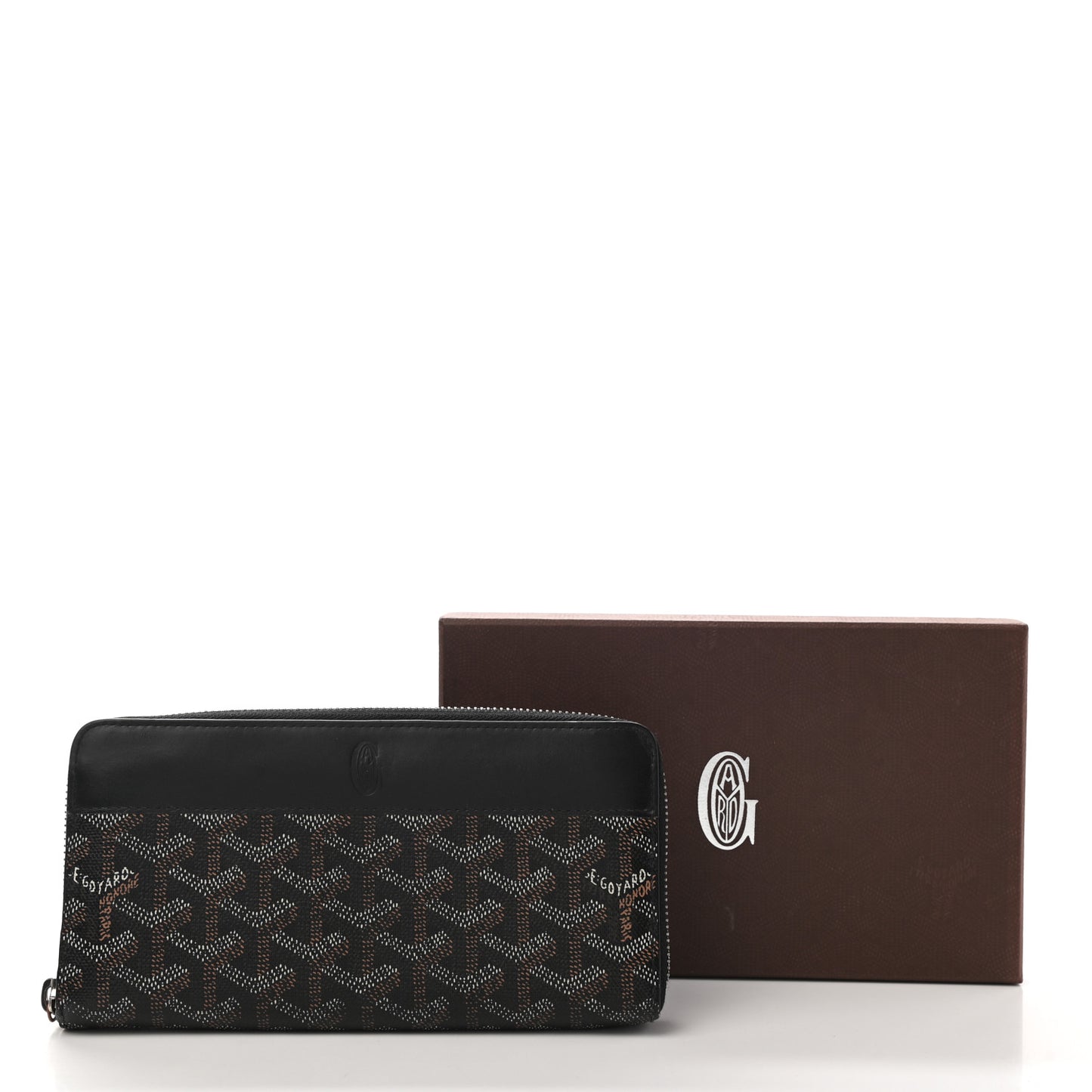 Goyardine Matignon Zip Around GM Wallet Black