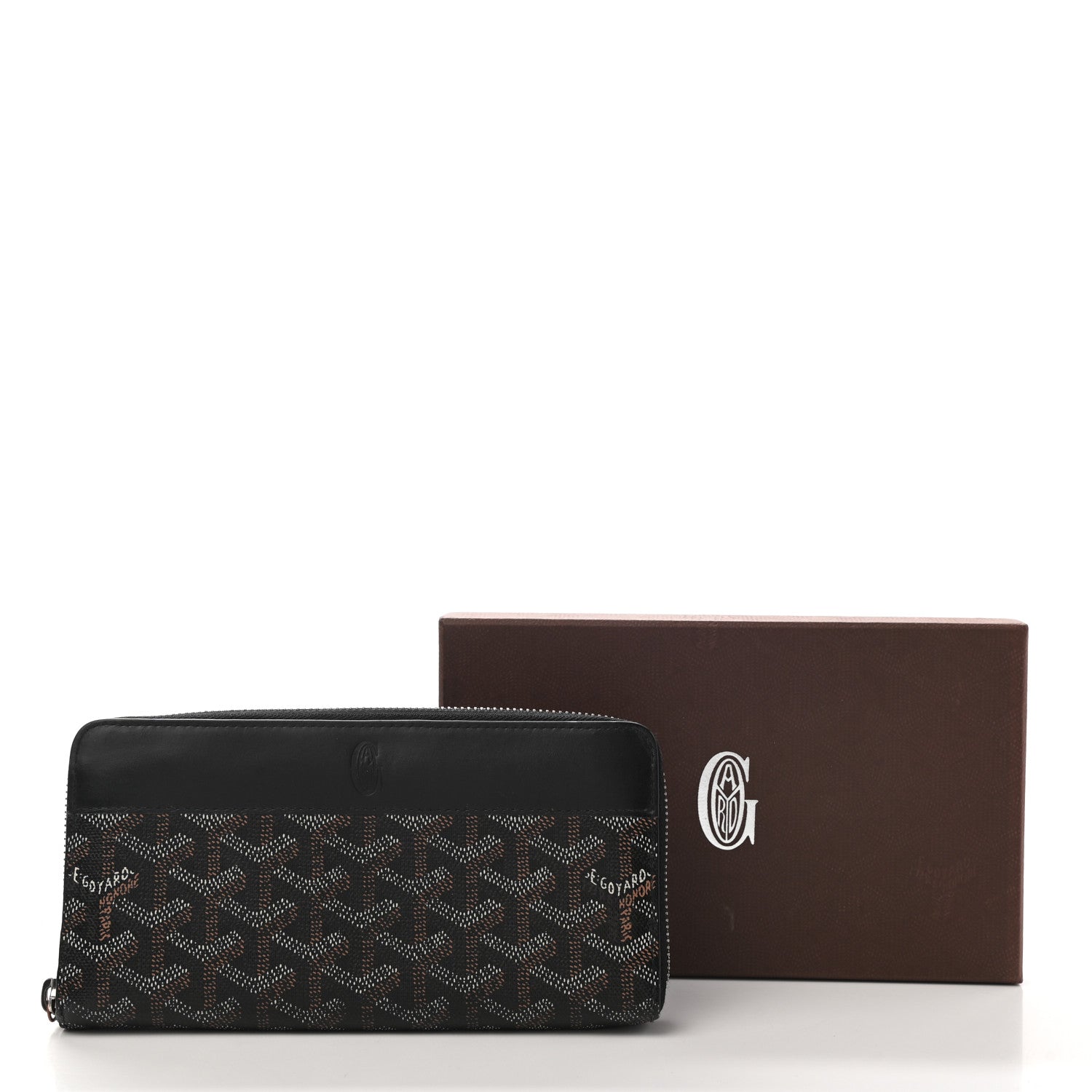 Goyard Goyardine Matignon Zip Around GM Wallet Black 8 of 8