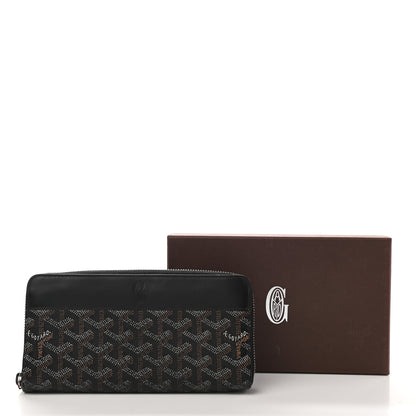 Goyard Goyardine Matignon Zip Around GM Wallet Black 8 of 8