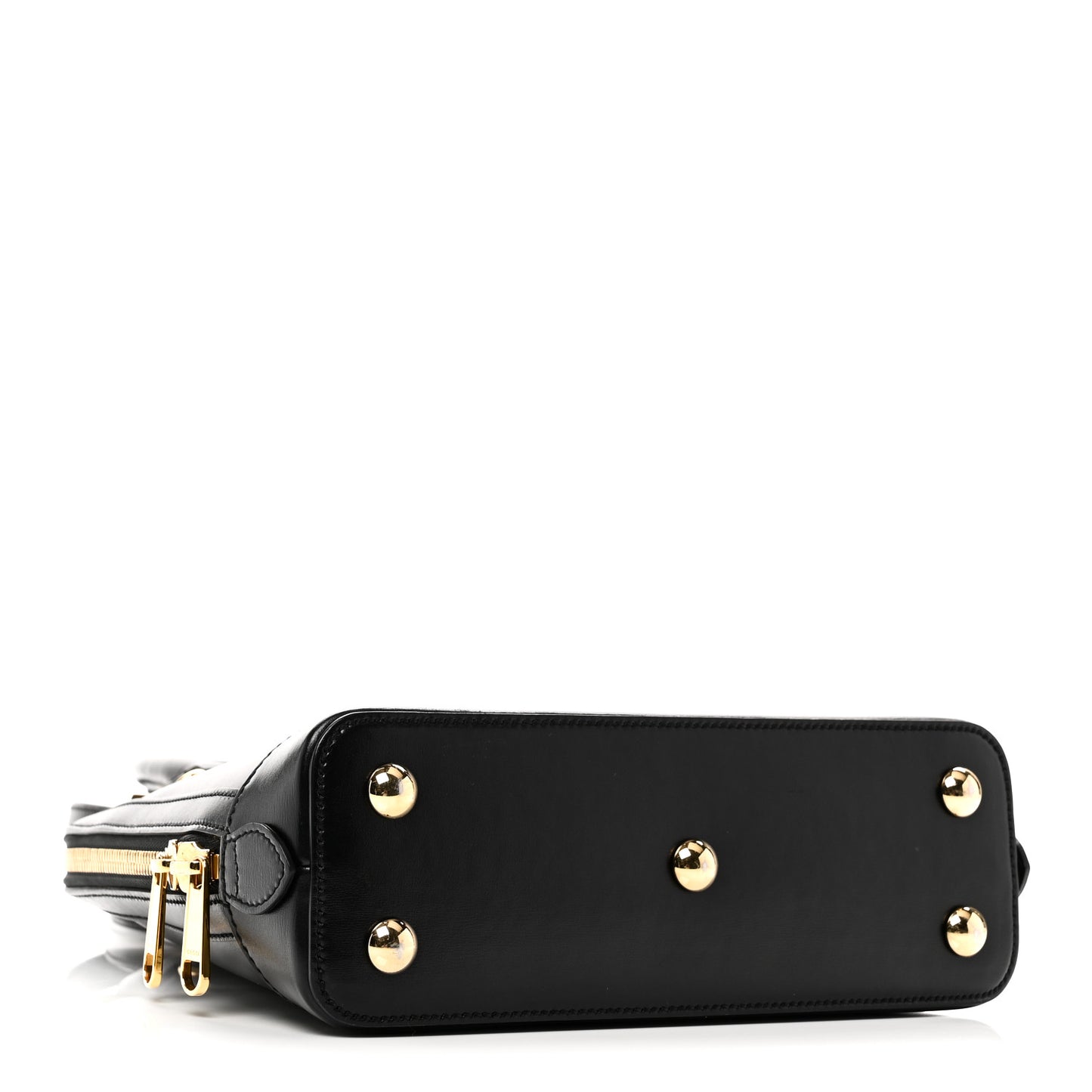 Boarded Plutone Calfskin Small Horsebit 1955 Top Handle Bag Black