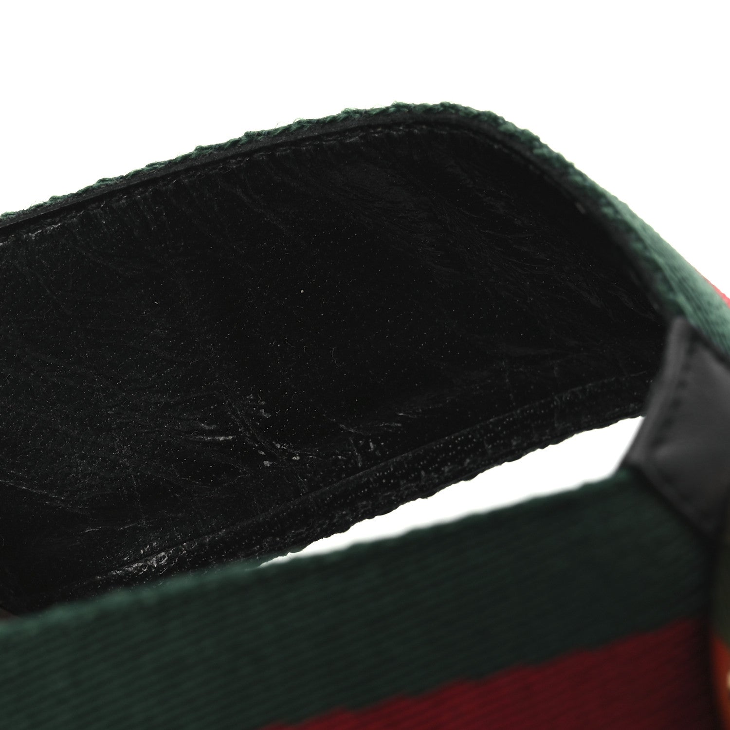 Gucci Nylon Calfskin Web GG Monogram Womens Thong Sandals 38 Green Red Cocoa 11 of 12