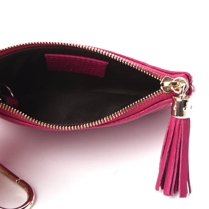 Gucci Pebbled Calfskin Soho Key Case Bright Bougainvillea 5 of 7
