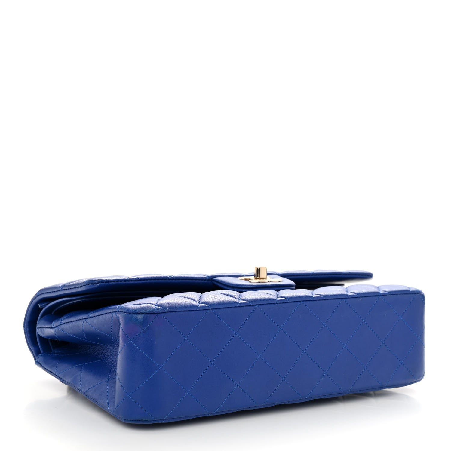 Chanel Lambskin Quilted Medium Double Flap Blue 4 of 10