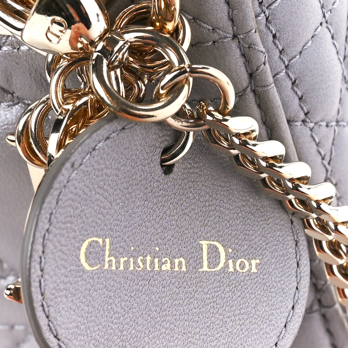 Lambskin Cannage Mini Lady Dior Grey