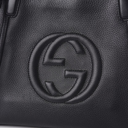 Gucci Pebbled Calfskin Small Soho Top Handle Bag Black 9 of 9