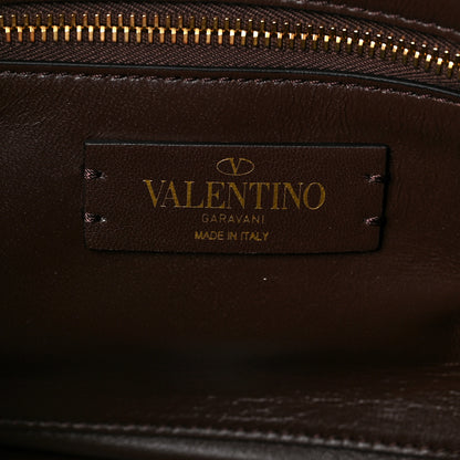 Valentino Garavani Raffia Effect Medium Roman Stud Shoulder Bag Fondant 6 of 8