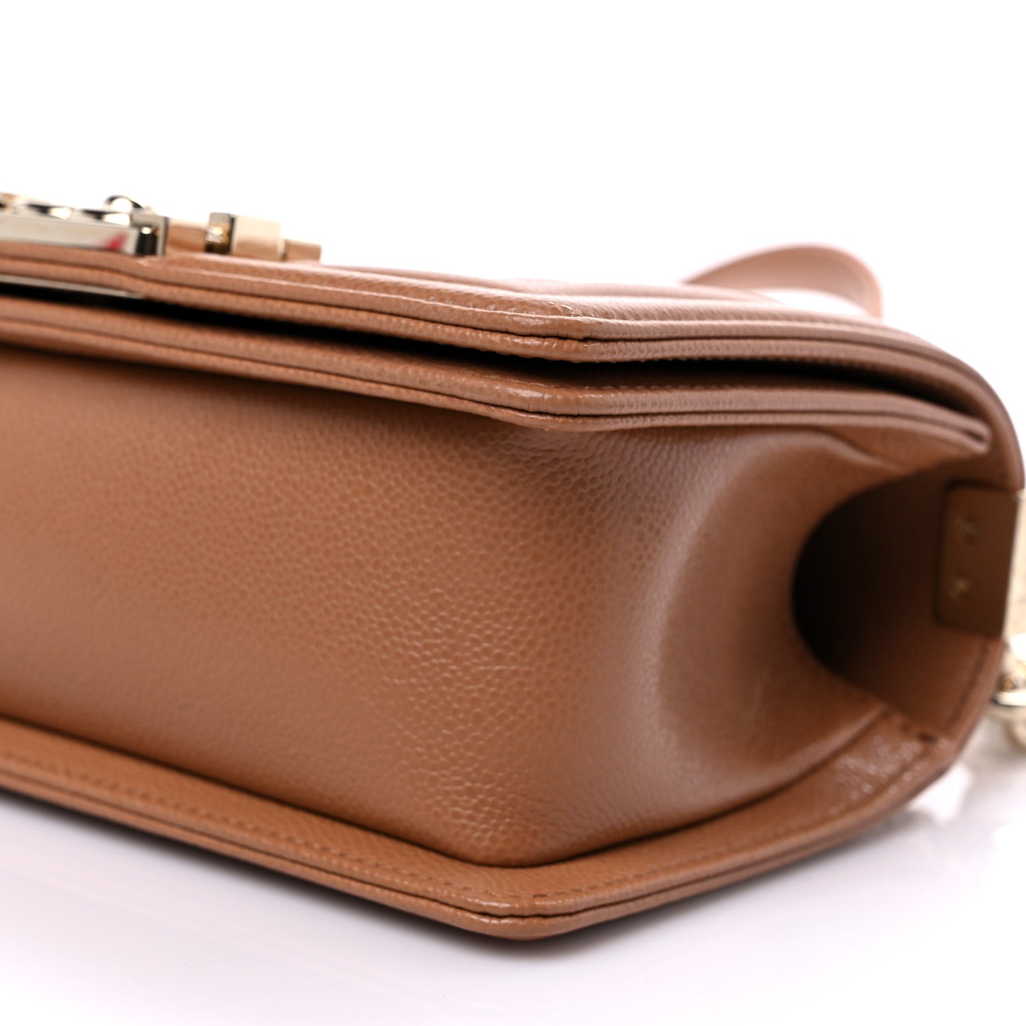 Caviar Quilted Small Boy Flap Brown