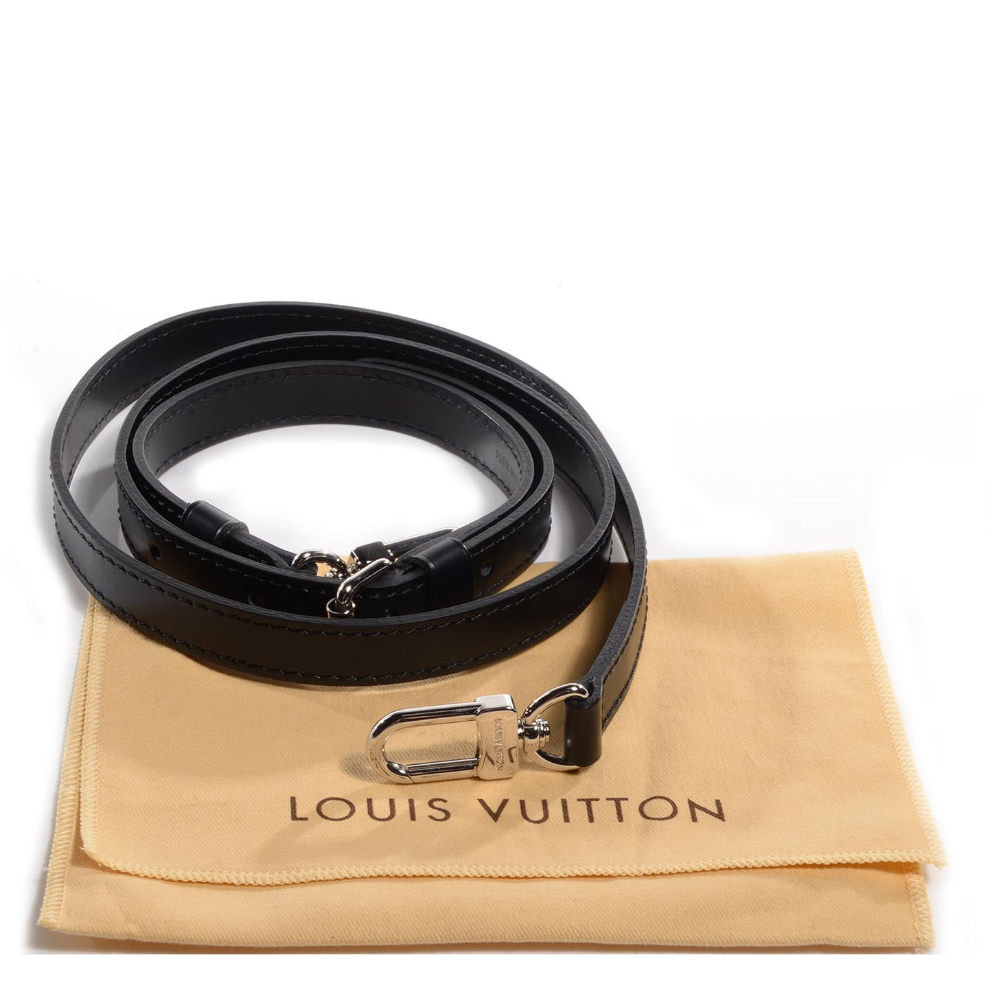 Leather Adjustable Shoulder Strap Black