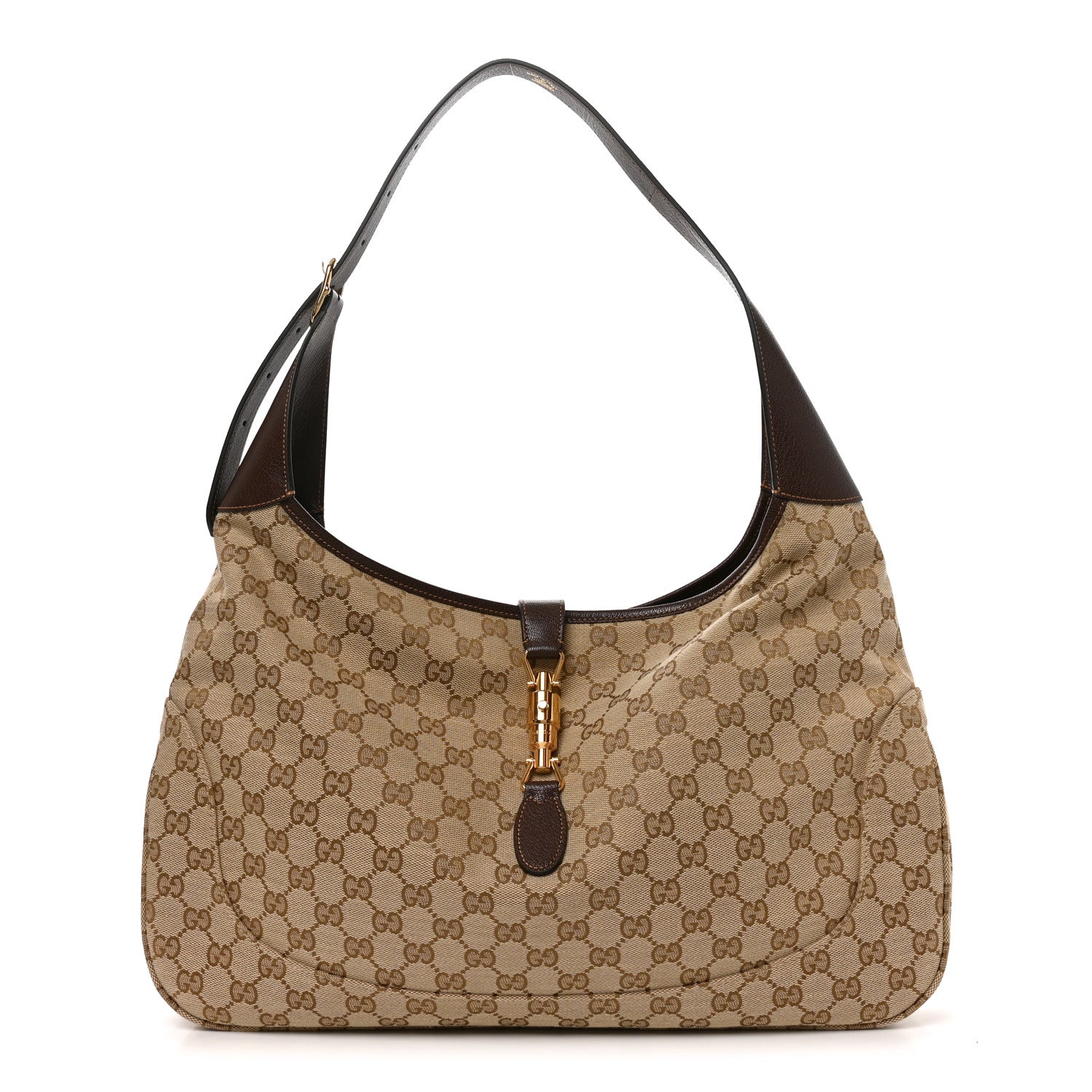 Gucci Calfskin Large Jackie 1961 Shoulder Bag Sand And Brown 1 of 10