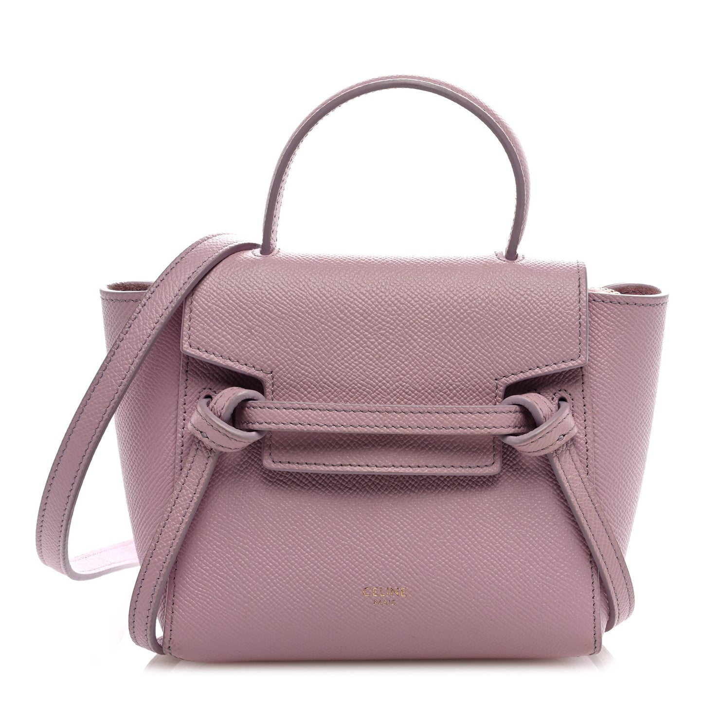 Grained Calfskin Pico Belt Bag Rose Quartz