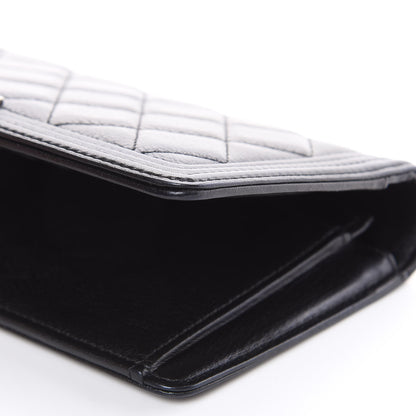 Chanel Calfskin Quilted Boy Yen Wallet Black 9 of 11