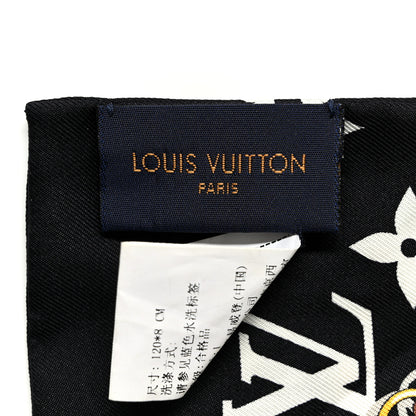 Louis Vuitton Silk Monogram Confidential Bandeau Black 3 of 7