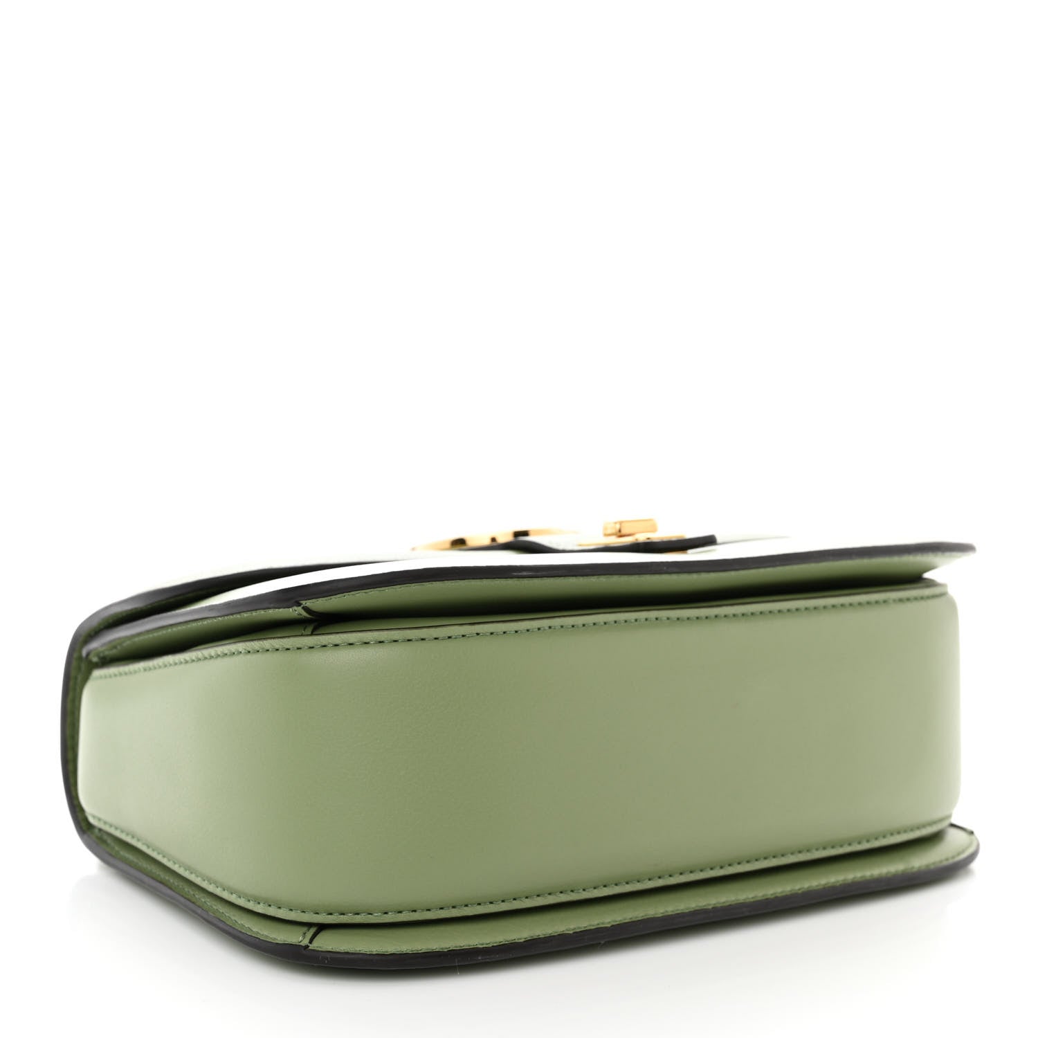 Gucci Roxy Calfskin Small Blondie Top Handle Shoulder Flap Bag Salamander Green 4 of 10
