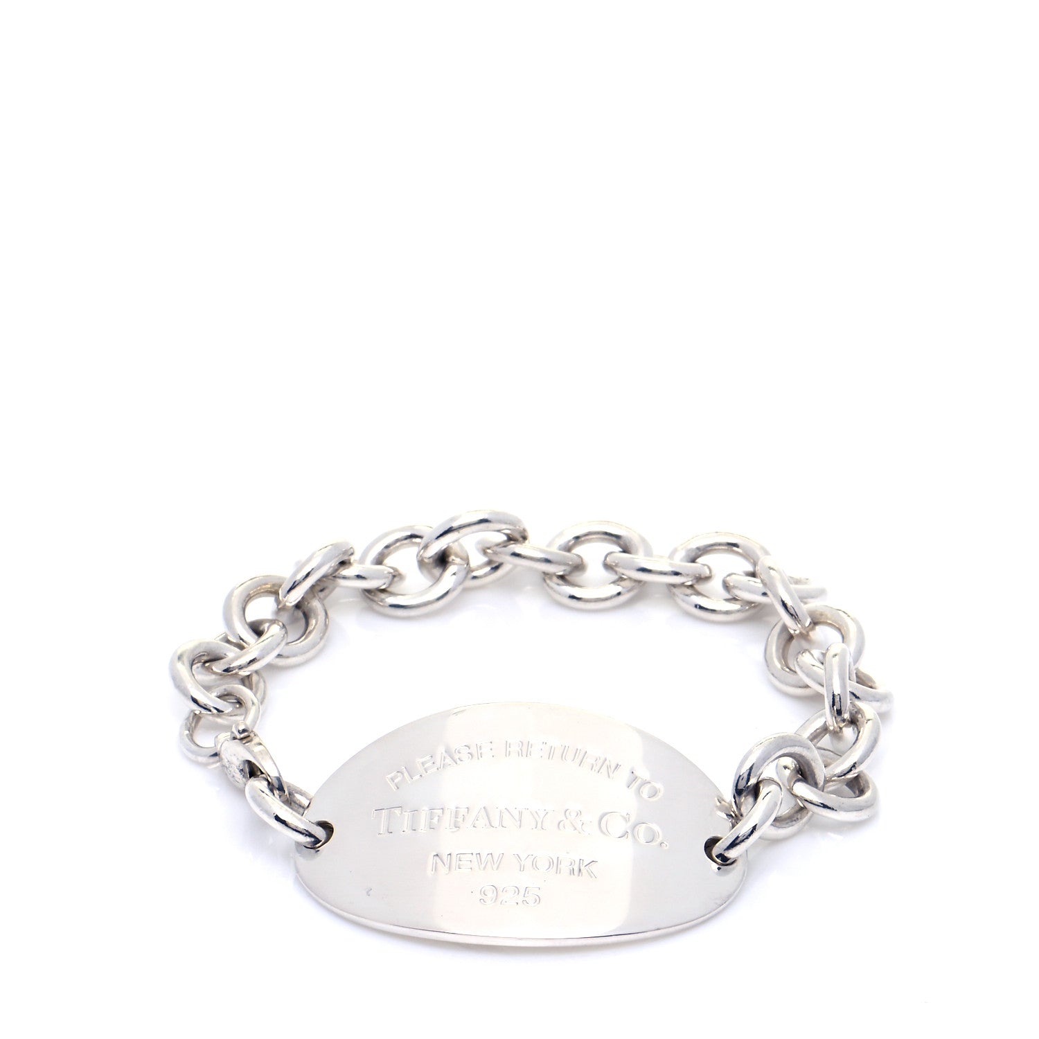 Tiffany Sterling Silver Return to Tiffany Ultra Oval Tag Bracelet