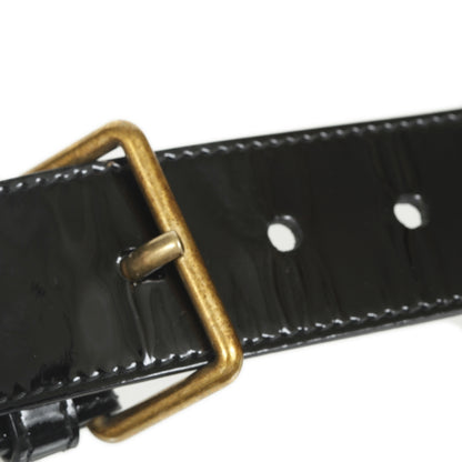 Saint Laurent Patent Leather Bow Belt Black 75 30 5 of 7