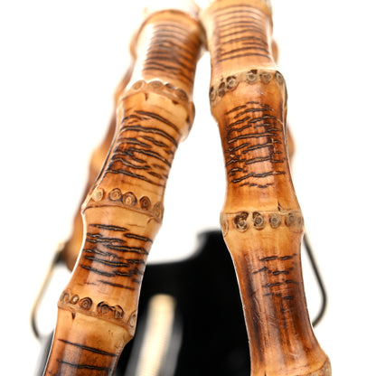 Gucci Pebbled Calfskin Medium Bamboo Shopper Tote Black 12 of 12