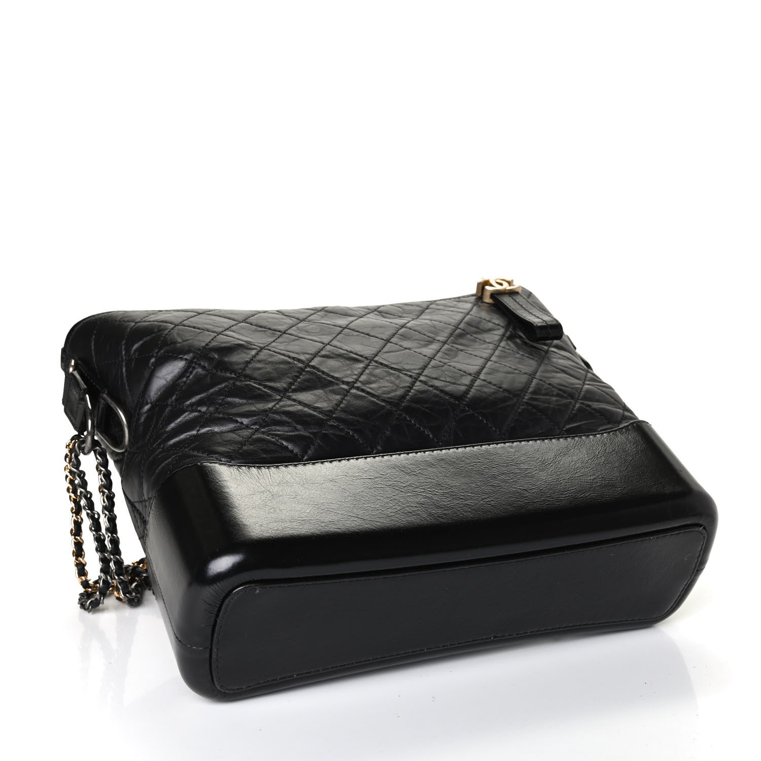 Chanel Aged Calfskin Quilted Medium Gabrielle Hobo Black 3 of 4
