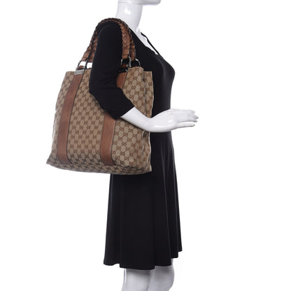 Gucci Monogram Large Bamboo Bar Tote Brown 2 of 11