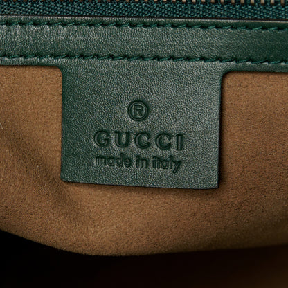 Gucci GG Supreme Monogram Bloom Butterfly Embroidered Medium Boston Green 6 of 11