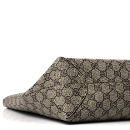 Gucci Calfskin GG Supreme Monogram Large Reversible Tote Dark Cipria 8 of 9