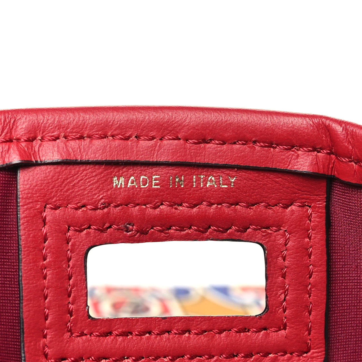 Fendi Fabric Grille Royale Print Stamp Patch Mini Peekaboo Defender Cover Red Blue Strawberry 6 of 9