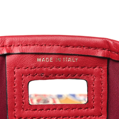 Fendi Fabric Grille Royale Print Stamp Patch Mini Peekaboo Defender Cover Red Blue Strawberry 6 of 9