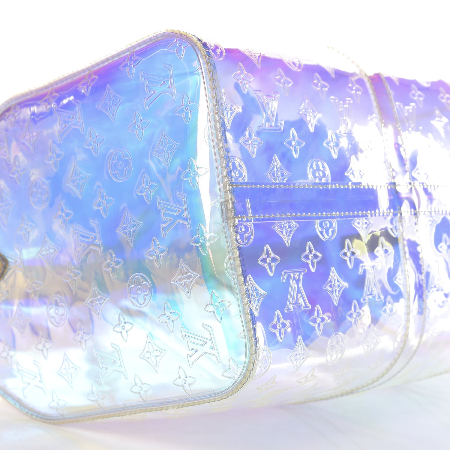 Louis Vuitton PVC Monogram Keepall Bandouliere 50 Iridescent Prism 7 of 9