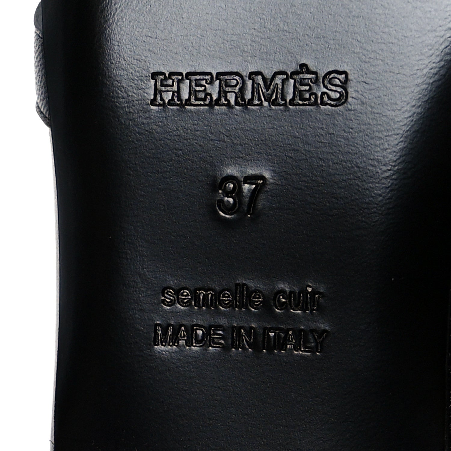 Hermes Goatskin Oz Mules 37 Black 8 of 8