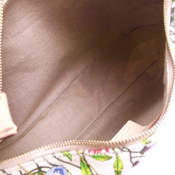 Gucci Canvas Flower Large Horsebit Hobo 7 of 10