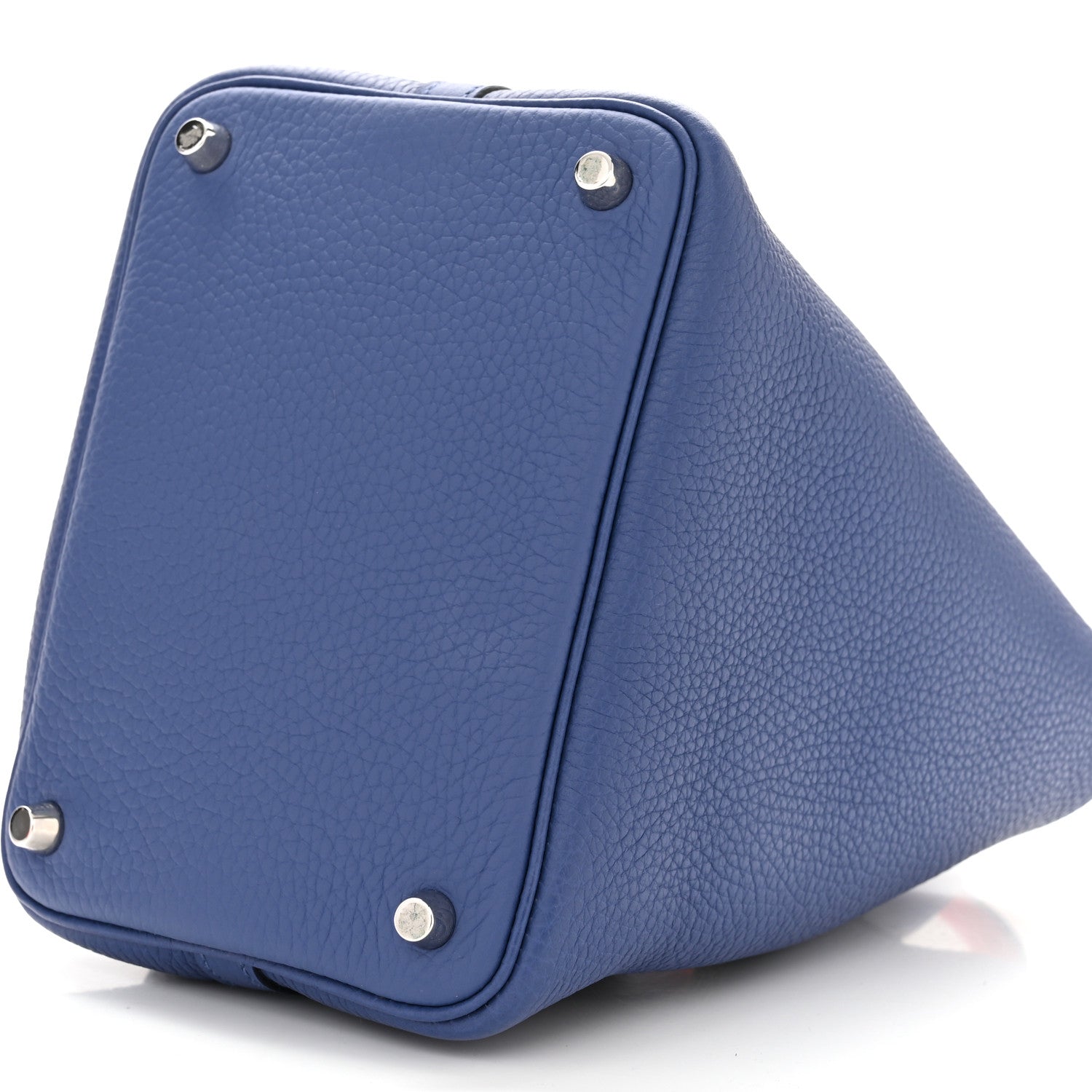 Hermes Taurillon Clemence Swift Eclat Picotin Lock 18 PM Bleu Brighton Capucine 10 of 11