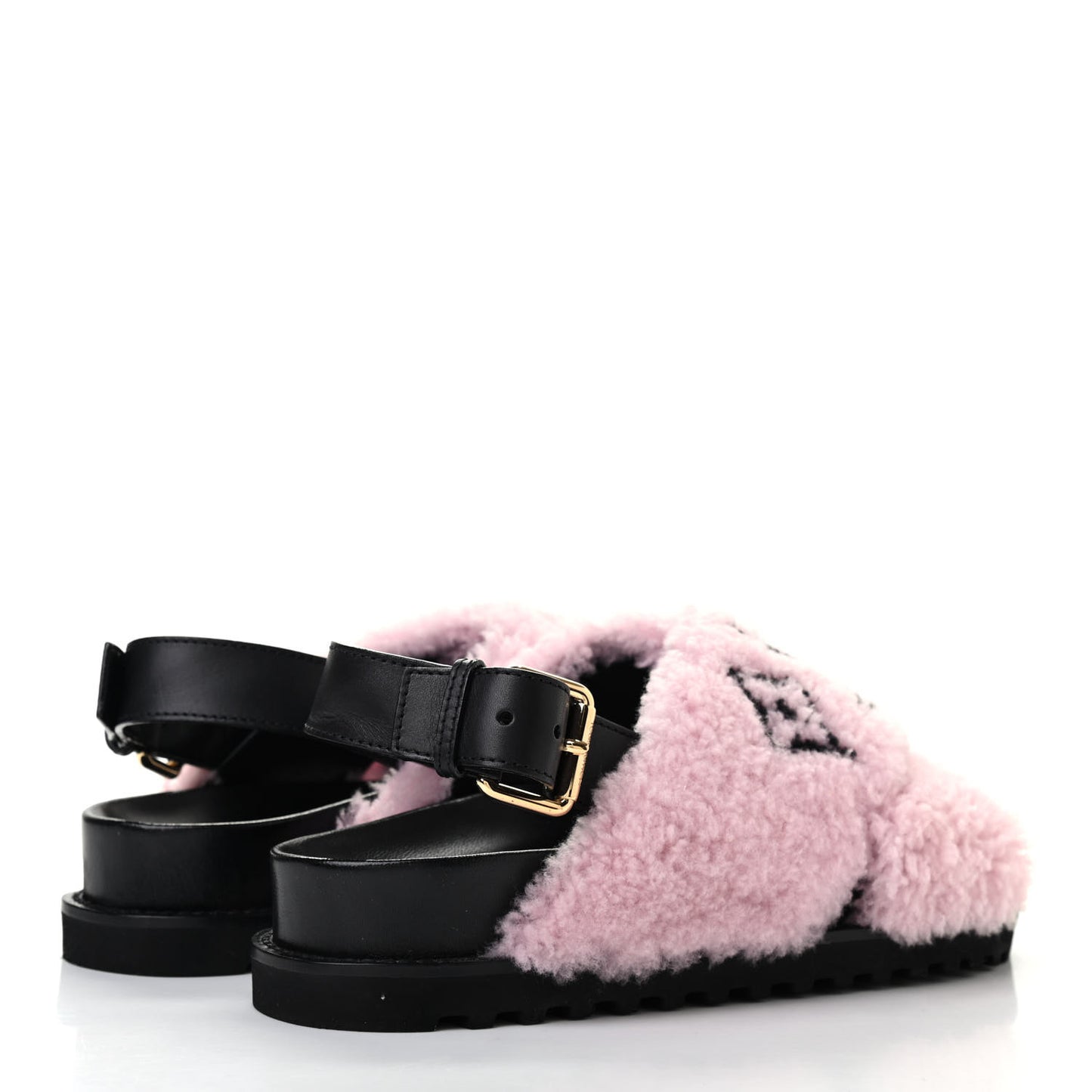 Shearling Paseo Sandals 40 Pink