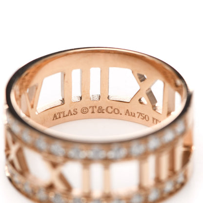 Tiffany 18K Rose Gold Diamond Wide Atlas Open Ring 54 7 4 of 6