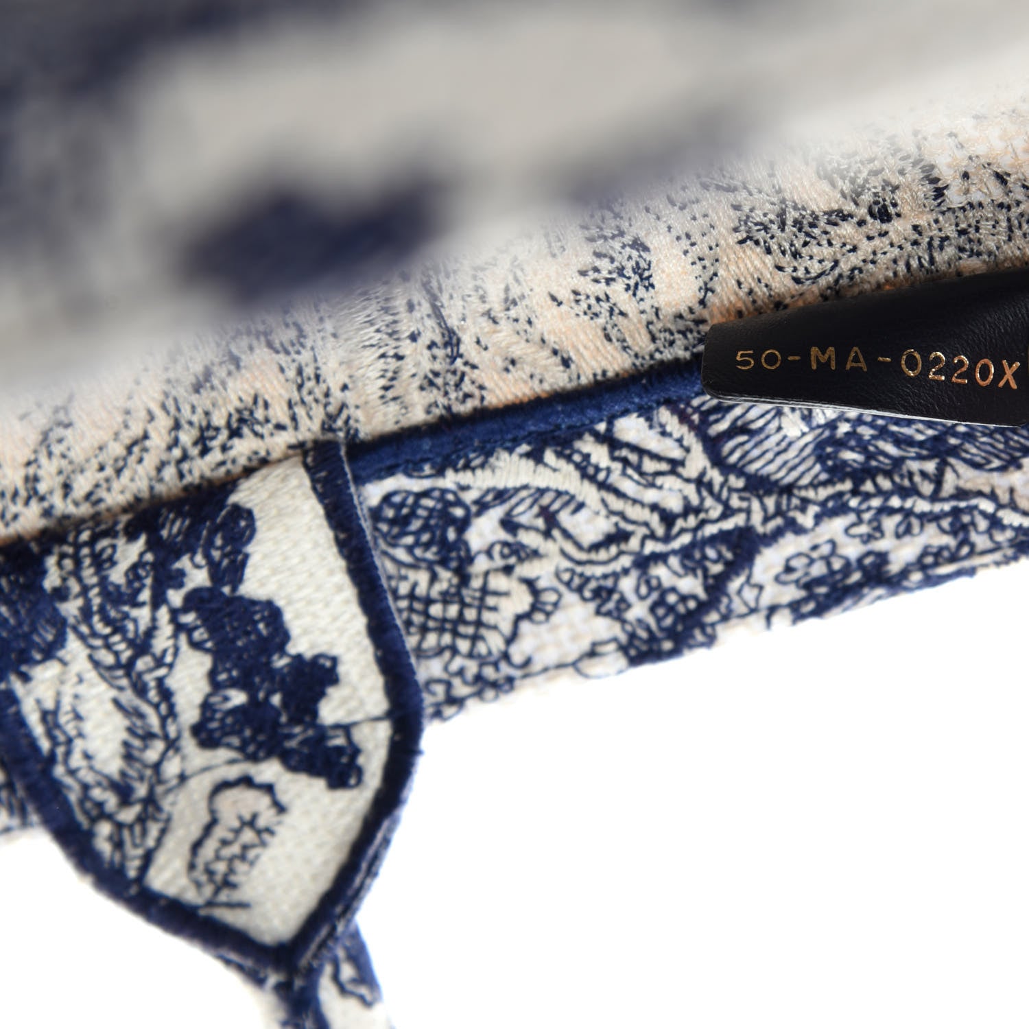 Christian Dior Canvas Embroidered Toile De Jouy Catherine Tote Blue 9 of 10