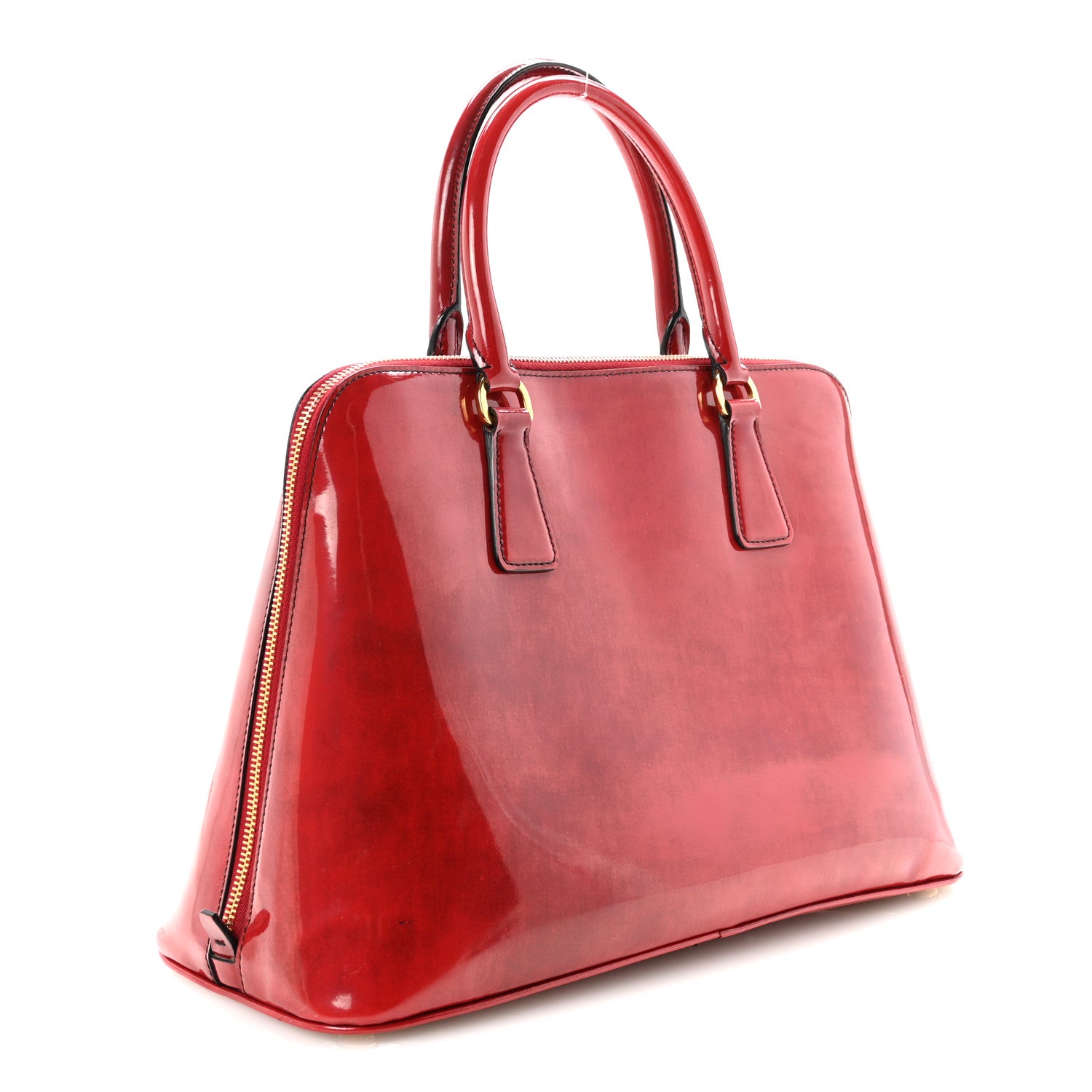 Prada Spazzolato Medium Promenade Tote Scarlatto Fume 3 of 9