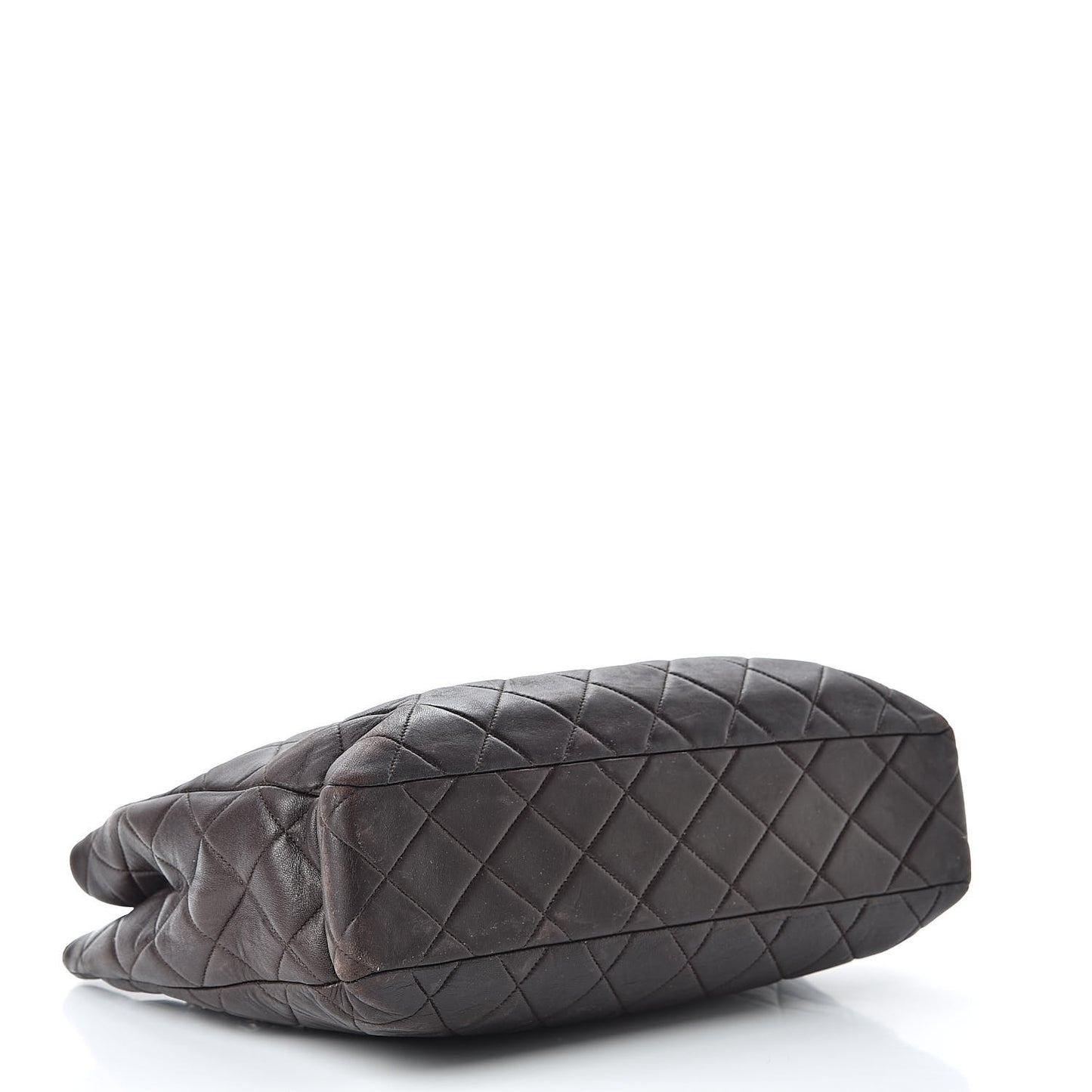 Lambskin Quilted Tote Brown